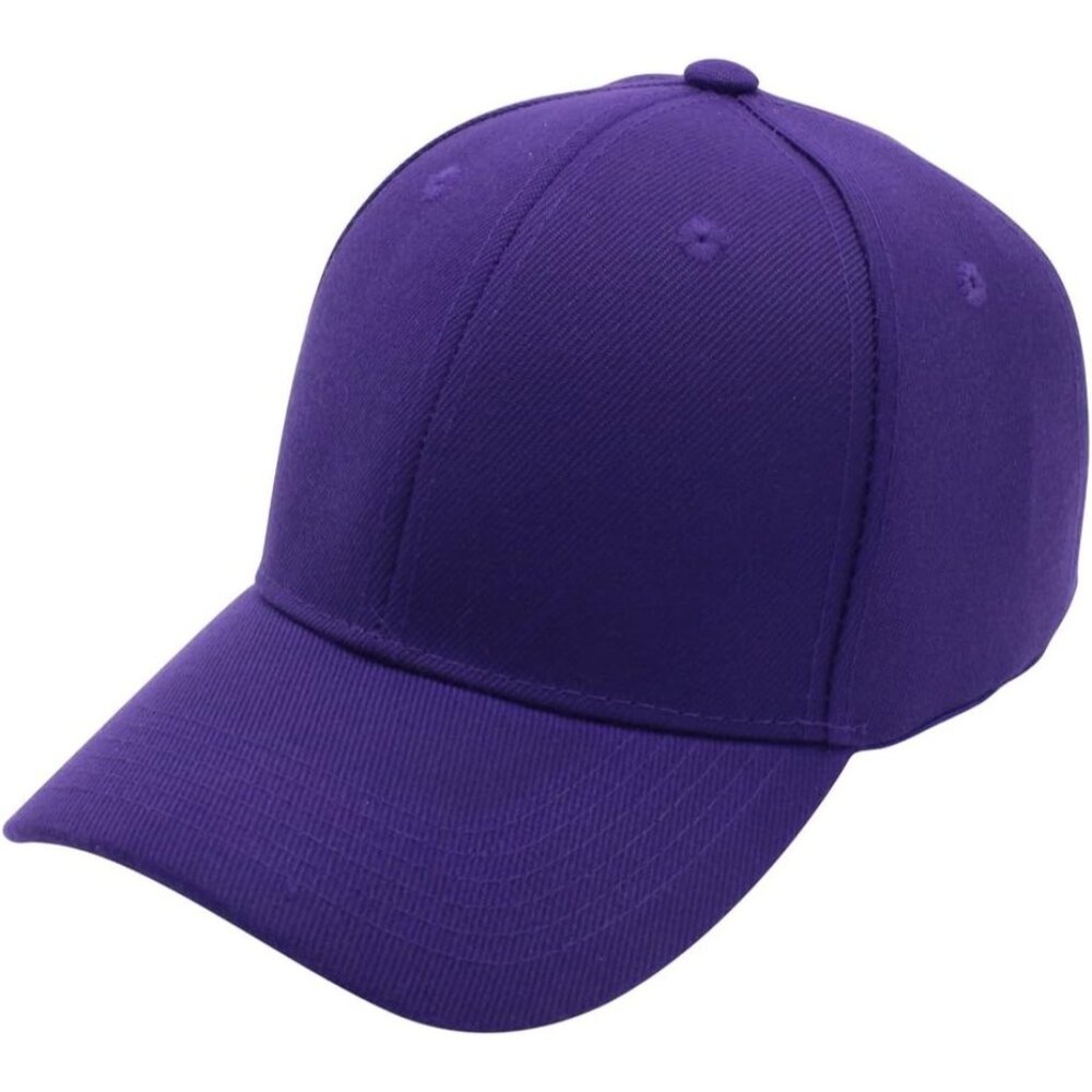 Men's Casual Top Level Protect Fashionable Adjustable Plain Purple Baseball Cap